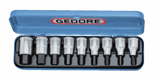 Afbeeldingen van GEDORE Dopsleutel-schroevendraaierset 1/2" 9-delig IN 19 PM