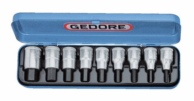 Afbeeldingen van GEDORE Dopsleutel-schroevendraaierset 1/2" 9-delig IN 19 PA