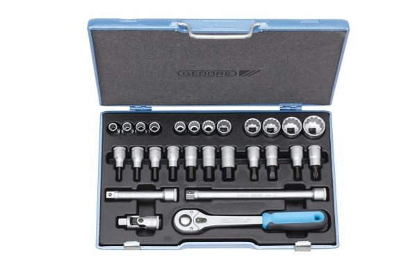 Afbeeldingen van GEDORE Dopsleutelset 1/2" 27-delig 19 IMU / D 19 IMU