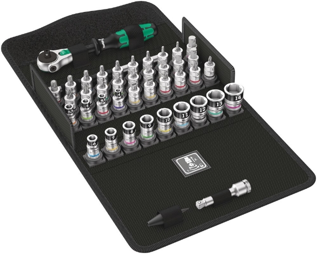 Afbeeldingen van Wera Dopsleutelset 1/4" 8100 SA HF All-in Zyklop Speed