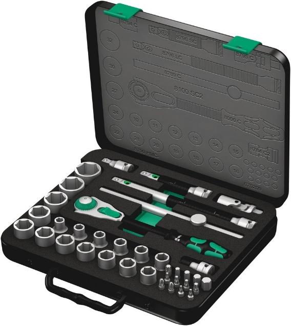 Afbeeldingen van Wera Dopsleutelset 1/2" 8100 SC 2 Zyklop Speed