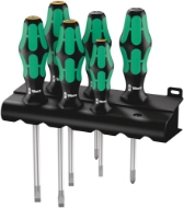 Afbeeldingen van Wera Schroevendraaierset combi 334/355/6 Kraftform Plus Lasertip