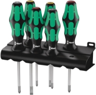 Afbeeldingen van Wera Schroevendraaierset combi 335/350/355/6 Kraftform Plus Lasertip