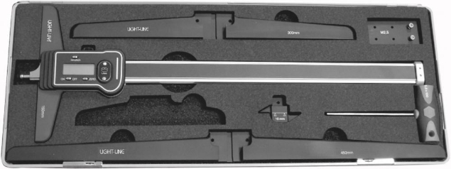 Afbeeldingen van Diepteschuifmaat, digitaal, lichtmetaal, 300-800 mm