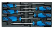 Afbeeldingen van GEDORE 3-C schroevendraaier-set in 1/3 gereedschapsmodule 1500 ES-2163 TXB