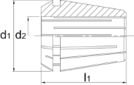 Afbeeldingen van Phantom DIN 6499-B Spantang ER 40 472E, Ultra precies, 5 µm 82.841