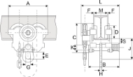 Afbeeldingen van REMA Handmechanische loopkat 212BF-3.0T 160-230MM