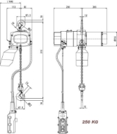 Afbeeldingen van Elephant Elektrische kettingtakel 400V ALC/250KG/5M 400V