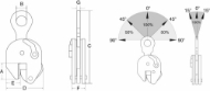 Afbeeldingen van REMA Verticale hijsklemmen voor platen tot 37RC (345 HB) CS-2.0