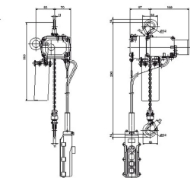 Afbeeldingen van Elephant Elektrische kettingtakel 230V BETA-200KG-6M