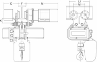 Afbeeldingen van REMA Elektrische loopkat t.b.v. SR el. kettingtakel EFS2000-16/5.2-137/215