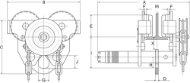 Afbeeldingen van REMA Handmechanische loopkat 117/30T/175-305MM