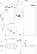 Afbeeldingen van REMA Hydraulische machineheffer RMH-100/10.000KG