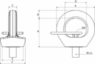 Afbeeldingen van REMA Aanslagbouten (Grade 10) C807X+KEY-M24x36-3.2T