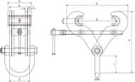 Afbeeldingen van Superclamp S-serie balkenklem met draaibare bekken S6A