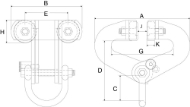 Afbeeldingen van Superclamp A-serie klap-duwloopkat A1-3000KG/75-203MM