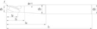 Afbeeldingen van Phantom VHM Precisie Radiusfrees, 2-snijder AlTiN-X, HRC, 30-65 HRc 36.285