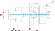 Afbeeldingen van Phantom DIN 6358 Combi-Opsteekfreeshouder voor frezen met langs- en dwarsspiebaan, HSK-A volgens DIN 69893 82.327