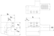 Afbeeldingen van Phantom VDI-houder DIN 69880, uitvoering C1, axiaal, rechts 84.920