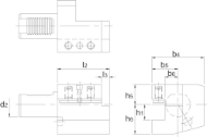 Afbeeldingen van Phantom VDI-houder DIN 69880, uitvoering C2, axiaal, links 84.921