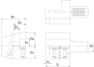 Afbeeldingen van Phantom VDI-houder DIN 69880, uitvoering C3, axiaal, rechts 84.922