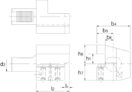 Afbeeldingen van Phantom VDI-houder DIN 69880, uitvoering C4, axiaal, links 84.923