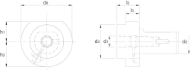 Afbeeldingen van Phantom VDI-houder DIN 69880, uitvoering F1, voor MK volgens DIN 228-B 84.955