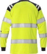 Afbeeldingen van FRISTADS Flamestat High Vis T-Shirt Met Lange Mouw Dames Klasse 3 7097 TFLH