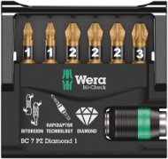 Afbeeldingen van Wera Bitset pozidriv Bit-Check 7 PZ Diamond 1