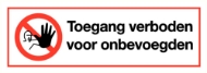 Afbeeldingen van Pictogram toegang verboden voor onbevoegden