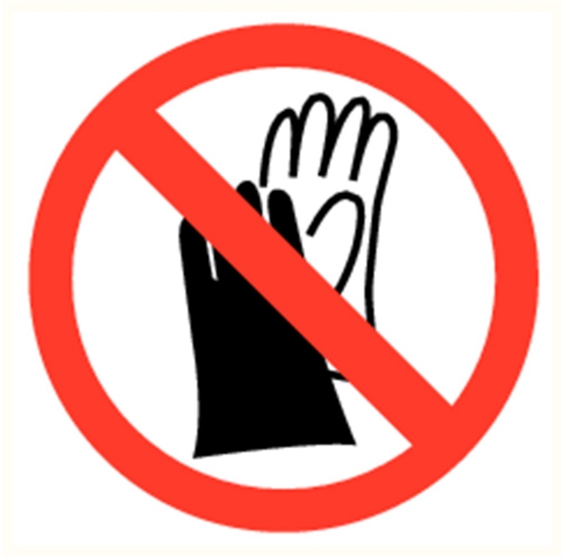 Afbeeldingen van Pictogram handschoenen verboden