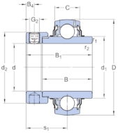 Afbeeldingen van SKF Y-lager met excenterring YEL2..-2F