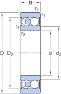 Afbeeldingen van SKF Kogellager zich instellend tweerijig 23..-E-2RS1TN9