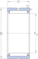 Afbeeldingen van SKF Naaldlager met spoorkraag zonder binnenring NK