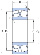 Afbeeldingen van SKF Tonlager tweerijig 230..-CC/W33