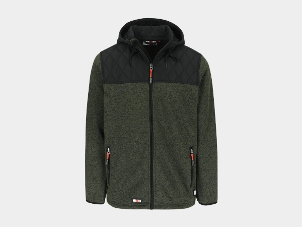 Afbeeldingen van Bores fleece jas dark khaki/black