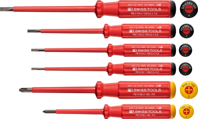 Afbeeldingen van PB Swiss Tools AG Classic VDE schroevendraaier set 09 Classic 2-K VDE