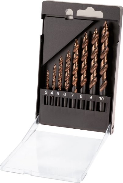 Afbeeldingen van Phantom HSS-E Set Spiraalboren DIN 338 Step-point, met drievlaks schacht 19.142