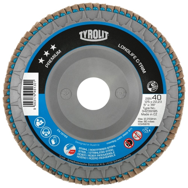 Afbeeldingen van PREMIUM *** LONGLIFE C-TRIM-lamellenschijf, voor staal en roestvrij staal