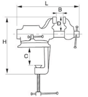Afbeeldingen van BAHCO Bankschroef 834V-2