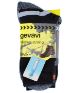 Afbeeldingen van Gevavi Workwear Strong sok 2 paar/bundel zwart GW82