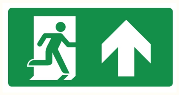 Afbeeldingen van Pikt-o-norm Pictogram nooduitgang omhoog rechts