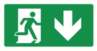 Afbeeldingen van Pikt-o-norm Pictogram nooduitgang omlaag rechts