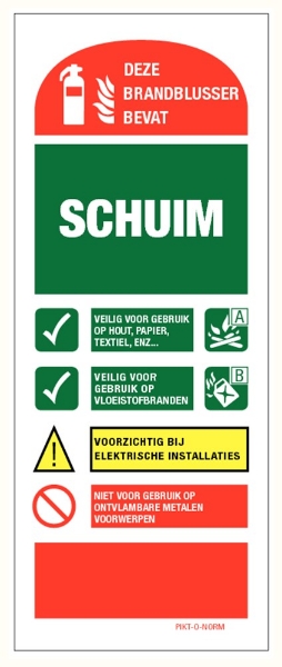 Afbeeldingen van Pikt-o-norm Pictogram gebruiksaanwijzing schuimblusser