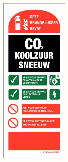 Afbeeldingen van Pikt-o-norm Pictogram gebruiksaanwijzing co-blusser