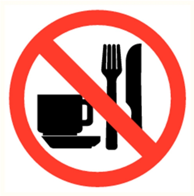 Afbeeldingen van Pikt-o-norm Pictogram eten en drinken verboden