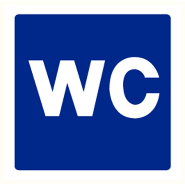 Afbeeldingen van Pikt-o-norm Pictogram wc blauw/wit