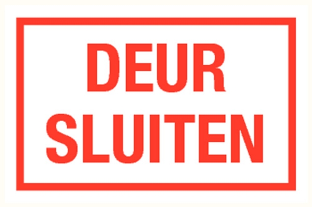 Afbeeldingen van Pikt-o-norm Tekstbord deur sluiten