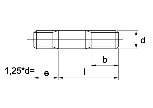 Afbeeldingen van Tapeind DIN 939, gezwart
