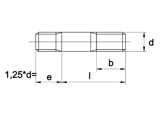 Afbeeldingen van Tapeind DIN 939, gezwart
